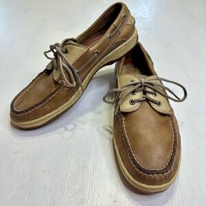 Sperry Top-Sider Men’s 9.5 Boat Shoes Brown Leather Non-Marking Sole